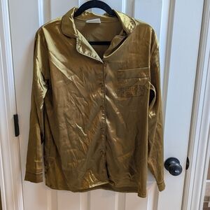 Fearless Gold Button-Up Pajama Top